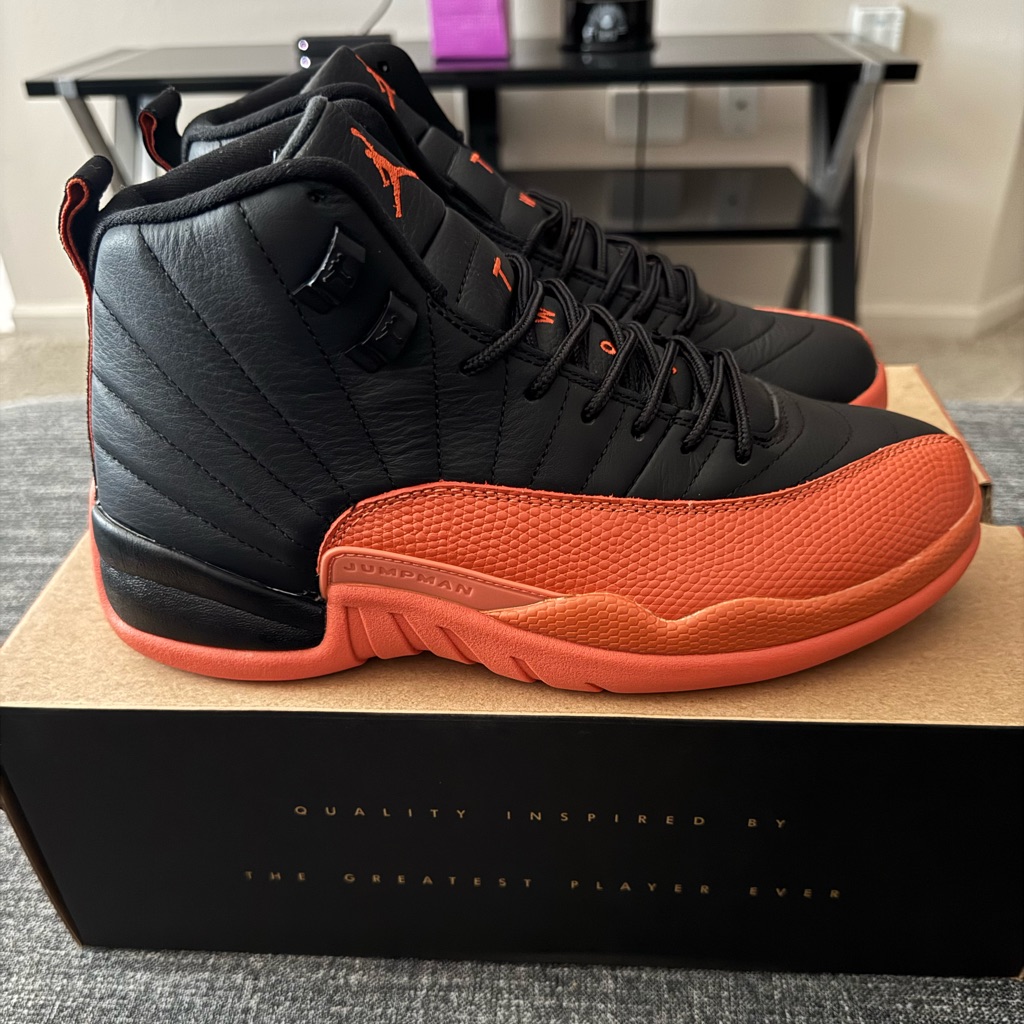 Jordan Athletic Shoes Black And Orange